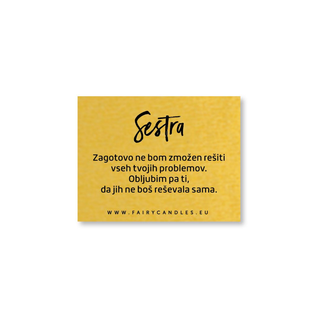 Posvetilo za sestro V-13