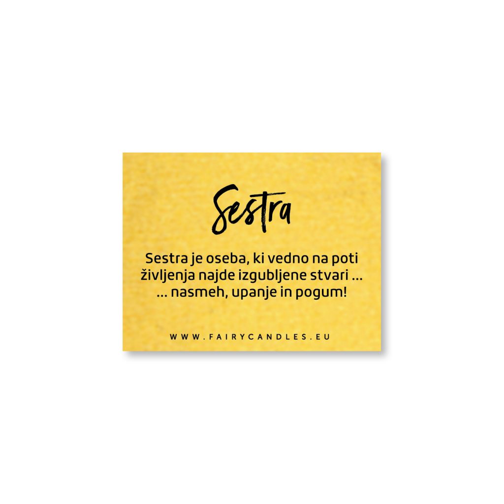 Posvetilo za sestro V-14