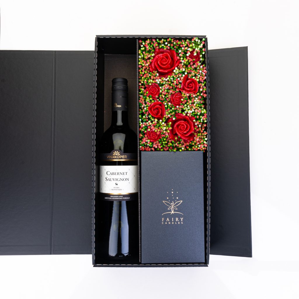 Rubinasti cvetlični darilni paket